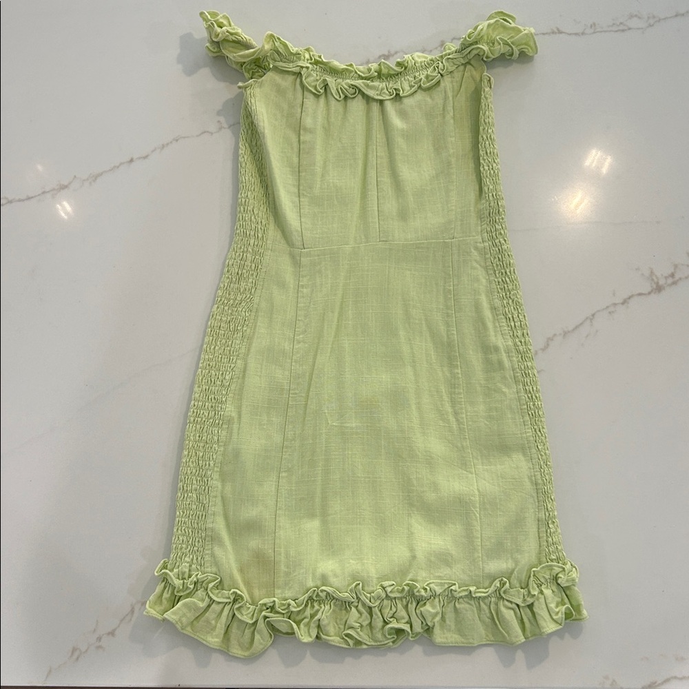 Lulu's Light Green Ruffle Dress